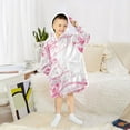 thumbnail image 6 of joogoo Wearable Blanket Hoodie Pink Hearts Swirls for Flannel Sherpa Pocket 3-14 YR L, 6 of 7