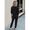 thumbnail image 5 of Conjunto de Jogger para Mujer PRETTYGARDEN Pantalones de Pijama Negro XL, 5 of 5