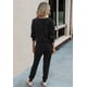 thumbnail image 5 of Conjunto de Jogger para Mujer PRETTYGARDEN Pantalones de Pijama Negro XL, 5 of 5