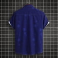 thumbnail image 4 of BOBOGOJP Chemises à Manches Courtes pour Hommes Chemise à Manches Courtes, Bleu S, 4 of 5