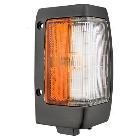 Fender Nissan Pickup - Passengers Park Signal Corner Marker Light Lamp Fender Mounted Lens with Black Bezel Replacement for Nissan Pickup Truck B611001G02, Meets all safety and quality.., By AUTOANDART