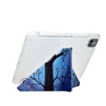 thumbnail image 4 of Case for iPad Pro 11 inch Case 2024 5th Gen(M4) Case Drawing Pattern Y-Fold Standing Case Clear Back with Landscape Portrait Mode Pencil Holder & Auto Sleep, 4 of 10