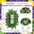 thumbnail image 3 of Sympathy Silks Artificial Cemetery Flowers -Purple Mum and Yellow Rose Bouquet & Saddle, 3 of 6