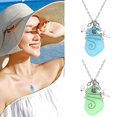 thumbnail image 2 of Collar con colgante de sirena y estrella de mar, cadena para clavícula, collar de perlas de cristal marino, 2 of 5