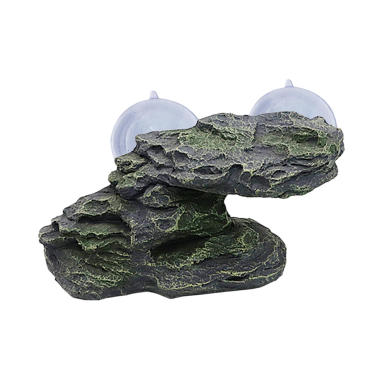 TOOYFUL Resin Tortoise Climbing Step Ledge Aquarium Ornament for Newts Turtles Frogs Green