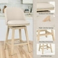 thumbnail image 5 of Dycanpo 26'' Swivel Bar Stools Set of 4, Counter Stools with Back & Footrest for Kitchen,Line, 5 of 12