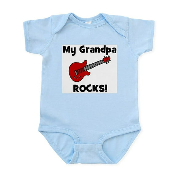 CafePress - My Grandpa Rocks! (Guitar) Infant Bodysuit - Baby Light Bodysuit, Size Newborn - 24 Months