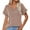 Khaki1, variant on fatyb Summer Tops for Women Crewneck Short Sleeve Shirts Casual Loose Blouses Pullover Womens Tunic Tops