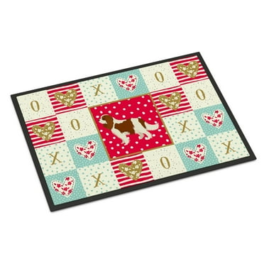 Carolines Treasures CK5919JMAT Cavalier Spaniel Love Door Mat Indoor Rug or Outdoor Welcome Mat 24x36 Doormat 36"L x