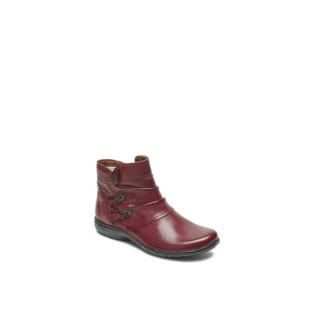 

Rockport Cobb Hill Penfield Ruched Bootie Size 6.5 in red leather Size 6.5
