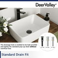 thumbnail image 3 of DeerValley 12" White Ceramic Rectangular Batheoom Vessel Sink DV-1V0048, 3 of 9