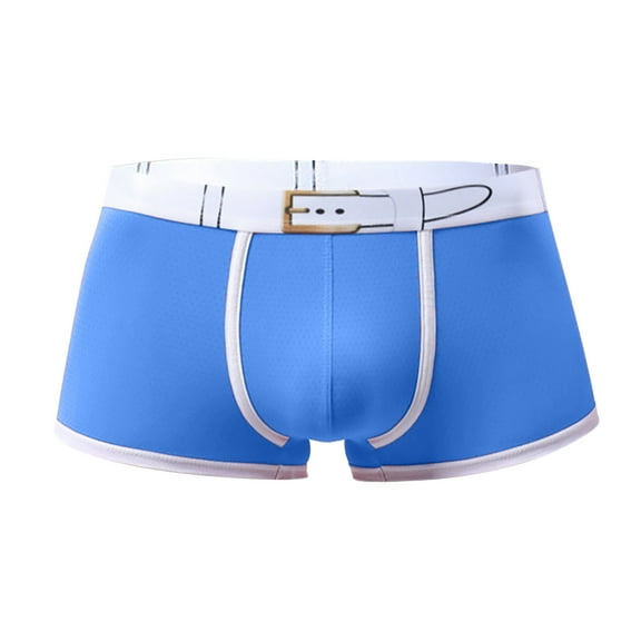 Sngxgn Boxer Briefs Mens Lightweight Underwear Men Soft Underwear(Blue,XL)