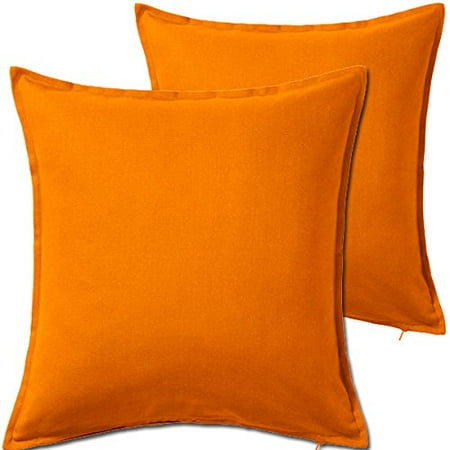 throw pillow cushion percent bhg insert decorative solid sleeve cotton orange pack