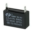 thumbnail image 4 of Uxcell CBB61 Ceiling Fan Capacitor for range hood fans 5 Pcs 2.5uF 450V AC 50/60HZ with 2 Pins 1.48 x 1.13 x 0.98 inch, 4 of 6