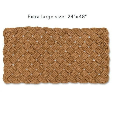 Abbott Collections  24 x 48 in. Woven Rope Doormat, Natural - Extra Large