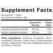 Vitamatic Sodium Chloride 1000mg, 365 Tablets - Electrolytes Replenisher Hydration Drink
