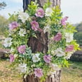 thumbnail image 3 of Flores artificiales, flores falsas, flores artificiales, juego de regalo para mujer, puerta de entrada, flores aromáticas, hojas y plantas de dinero, guirnaldas de flores para exterior, decoración de, 3 of 6