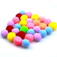 thumbnail image 3 of GOOHOCHY 30 pelotas de peluche de colores para gatos, pompones elásticos para jugar (colores surtidos), 3 of 7