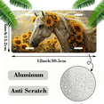 thumbnail image 2 of 1 Pcs 2D Flat License Plate Covers & Frames, White Horse with Sunflowers For Decorative Front, Waterproof For Decoration Aluminum License Plate Covers & Frames Cover For Men Women, 12" X 6", 2 of 7