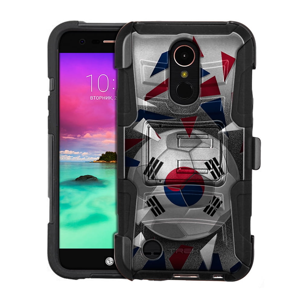 LG K20 Plus Armor Hybrid Case Soccer Ball Korea Flag by Trek Media Group