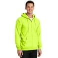 thumbnail image 4 of Port & Company Essential Fleece Full Zip Hooded Sweatshirt-L (Safety Green), 4 of 6