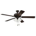 thumbnail image 4 of DCF52ESP5C3W Craftmade Lighting Decorator's Choice - 5 Blade Ceiling Fan with Light Kit-16.57 Inches Tall and 52 Inches Wide-Espresso Finish, 4 of 15