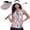 Patriotic Zebra Print, variant on Aplkyhs Pink Glitter Women's Golf Shirt and Sun Visor Hat Set Sleeveless Collared Racerback Quick Dry Moisture Wicking Fabric Adjustable UV Protection Sun Visor for Golf,Running,Outdoor Activities