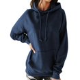 thumbnail image 1 of Sudadera con capucha de manga larga lisa para mujer, suéter deportivo informal con bolsillo, Tops ShuxiuWang 8390606526137, 1 of 1