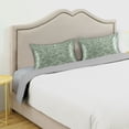thumbnail image 3 of Yayeee Pillowcase Standard Size Set of 2 Satin Wrinkle Resistant Pillow Case, Retro Green Abstract, 3 of 7