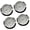Arab Silver, variant on Set of 4 55mm Quartzs Clock Face Insert Inlaid with Arabic and Roman Numerals for Home and Office Clock Repair Decors