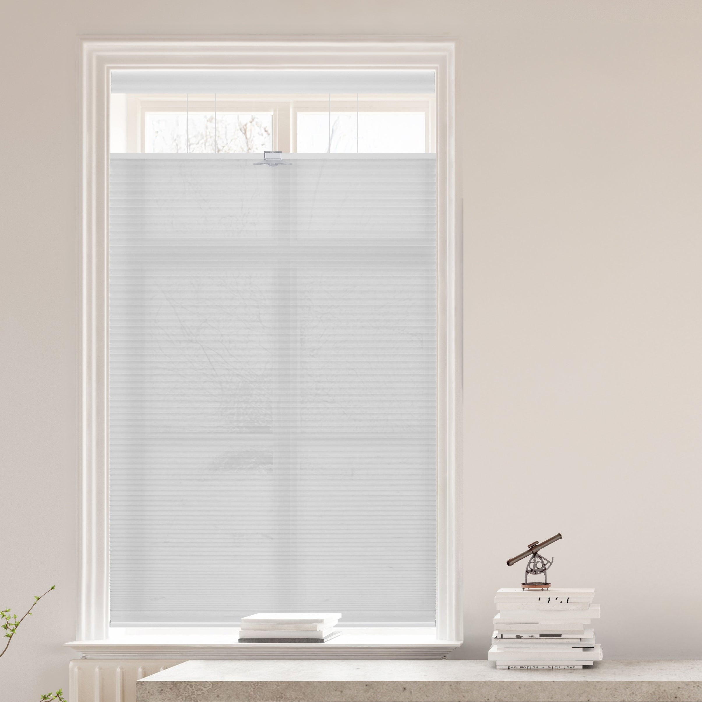 Lumi Home Furnishings 31-inch x 64-inch Top-Down/Bottom-Up Cellular Shades Light-Filtering White