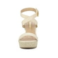 thumbnail image 6 of BLISSFUL STEP Women's Shoes Espadrille Wedge Slingback Crisscross Sandals Beige 7.5, 6 of 8