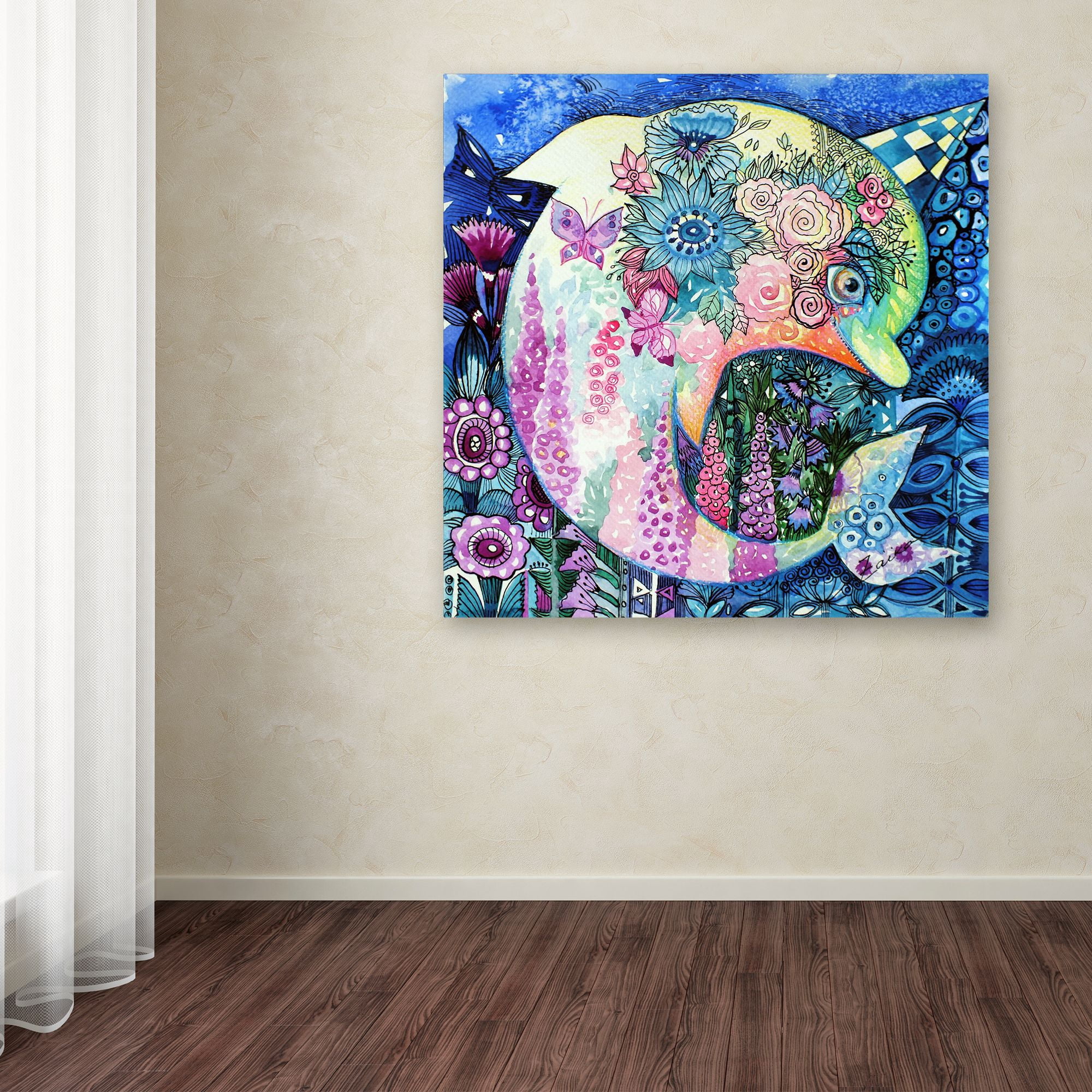 Trademark Fine Art 'Dolphin' Canvas Art by Oxana Ziaka