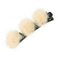 thumbnail image 2 of Fiudx Horquilla de Invierno, Pinza para El Pelo con Pompón, Elegante Pinza para Flequillo, Accesorio Versátil para Coleta, Cambio Rápido de Peinado, Ideal para Fiestas, Bodas y Escuelas, Solución par, 2 of 3