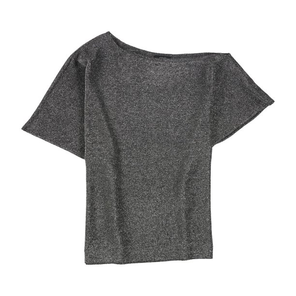 Alfani Blusa brillante para mujer, gris, pequeña