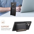 thumbnail image 2 of Detachable Wallet Card Case For Samsung S23 Plus,Wallet Case Credit Card Holder, Premium Leather Kickstand Flip Hidden Magnetic Clasp Durable Shockproof Protective for Samsung Galaxy S23 Plus,Black, 2 of 10