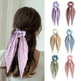 thumbnail image 6 of FENOHREFE Fashion Hair Scrunchie Floral Ribbon Hair Tie Elegant Hair Accessory Party Hairpiece Adds Romance For Various Hairstyles, 6 of 8
