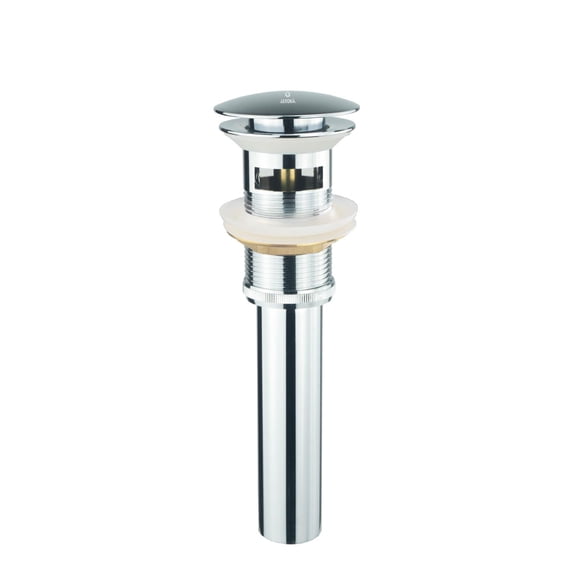 Lexora Home Scarico Pop-Up Drain Assembly with Overflow in Chrome