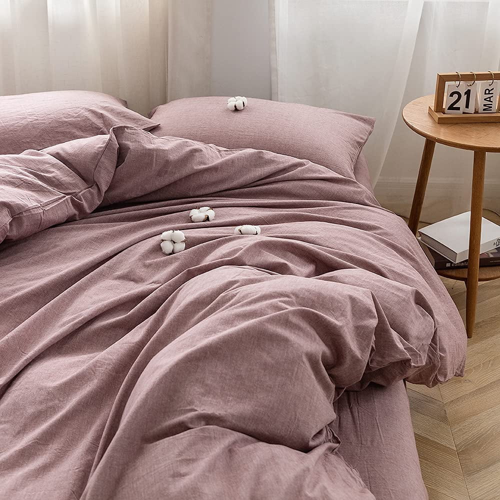 3-Piece Duvet Cover Queen,100% Washed 