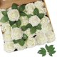 thumbnail image 1 of Flor artificial Rosa roja 25 piezas / 50 piezas de rosas falsas de aspecto real con tallo para ramos de boda de bricolaje Centros de mesa Arreglos Fiesta Baby Shower Decoraciones para el hogar Namotu CZJJ-HQ26-4, 1 of 6