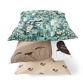 thumbnail image 2 of Amrita Sen Sea Garden Rose Suede Blown and Closed Pillow by Amrita Sen in Red Light Green, 2 of 4