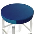 thumbnail image 3 of Fotbe teal blue Pattern Stool Covers Round,Waterproof Round Bar Stool Covers Bar Chair Covers Washable Stool Cushion Slipcover for 12-14 Inch Chair-12 inch, 3 of 7