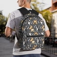 thumbnail image 6 of Pofeuu Bulldog And BONES Print Laptop Backpack Travel Canvas Backpack for School Lightweight and Comfortable Backpack College Backpack Schoolbag, 6 of 6