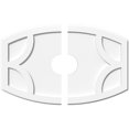 thumbnail image 1 of Ekena Millwork CMP30X20KY2-05000 5 in. ID x 16.25 in. Rectangle Kailey Architectural Grade PVC Contemporary Ceiling Medallion - 2 Piece, 1 of 1