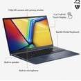 thumbnail image 2 of ASUS Vivobook Laptop, 15.6” FHD Touchscreen Laptop, Intel Core i7-1255U, 16GB RAM, 1TB M.2 PCIe SSD, Backlit Keyboard, Bluetooth 5, Wi-Fi 6, Windows 11 Home, Quiet Blue + Tigology Accessories, 2 of 7