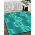 thumbnail image 3 of Ahgly Company Machine Washable Indoor Rectangle Transitional Dark Turquoise Green Area Rugs, 2' x 3', 3 of 7