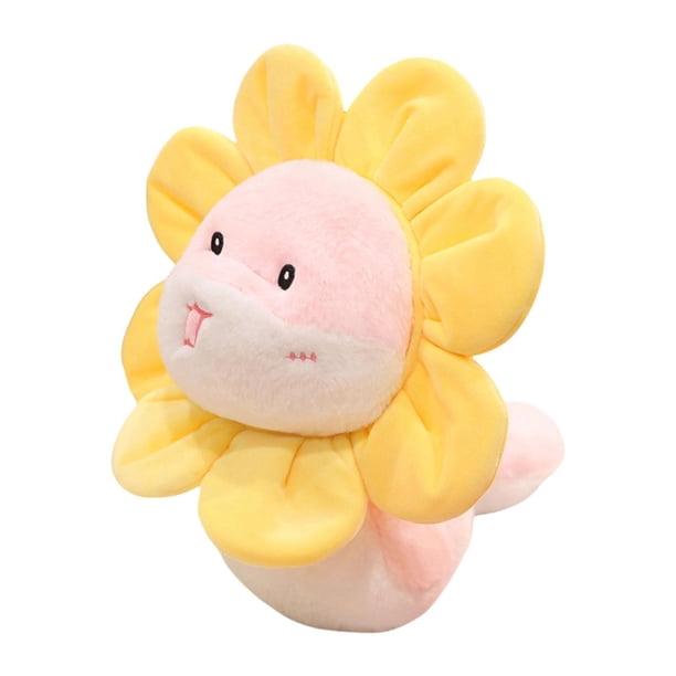 Juguete de peluche de serpiente, lindo animal de juguete, adorno para fiesta, colección de figuras de serpiente Girasol Rosa 24cm
