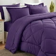 thumbnail image 4 of Juego de edredón CozyLux Queen morado con sábanas, 7 piezas, 4 of 9