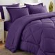 thumbnail image 4 of Juego de edredón CozyLux Queen morado con sábanas, 7 piezas, 4 of 9