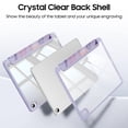 thumbnail image 3 of Fintie Clear Case for Samsung Galaxy Tab S12 Plus 12.6 Inch 2026, Transparent Back Shell, Viewing & Typing Angles, Shockproof, S Pen Holder, Auto Wake/Sleep, Lilac Marble, 3 of 11